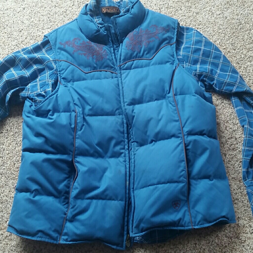 Western Down vest and blouse